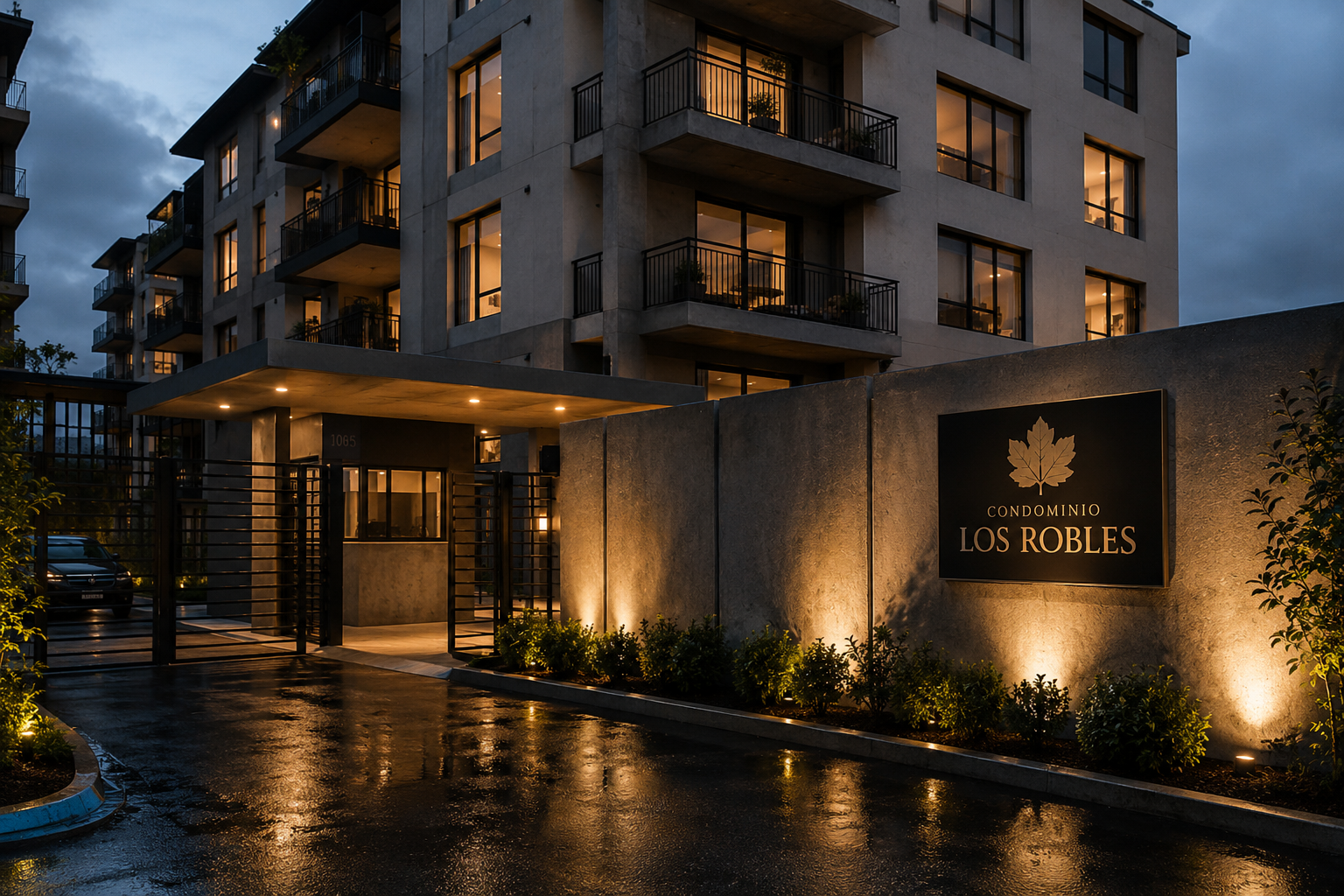 Condominio Los Robles con seguridad perimetral instalada