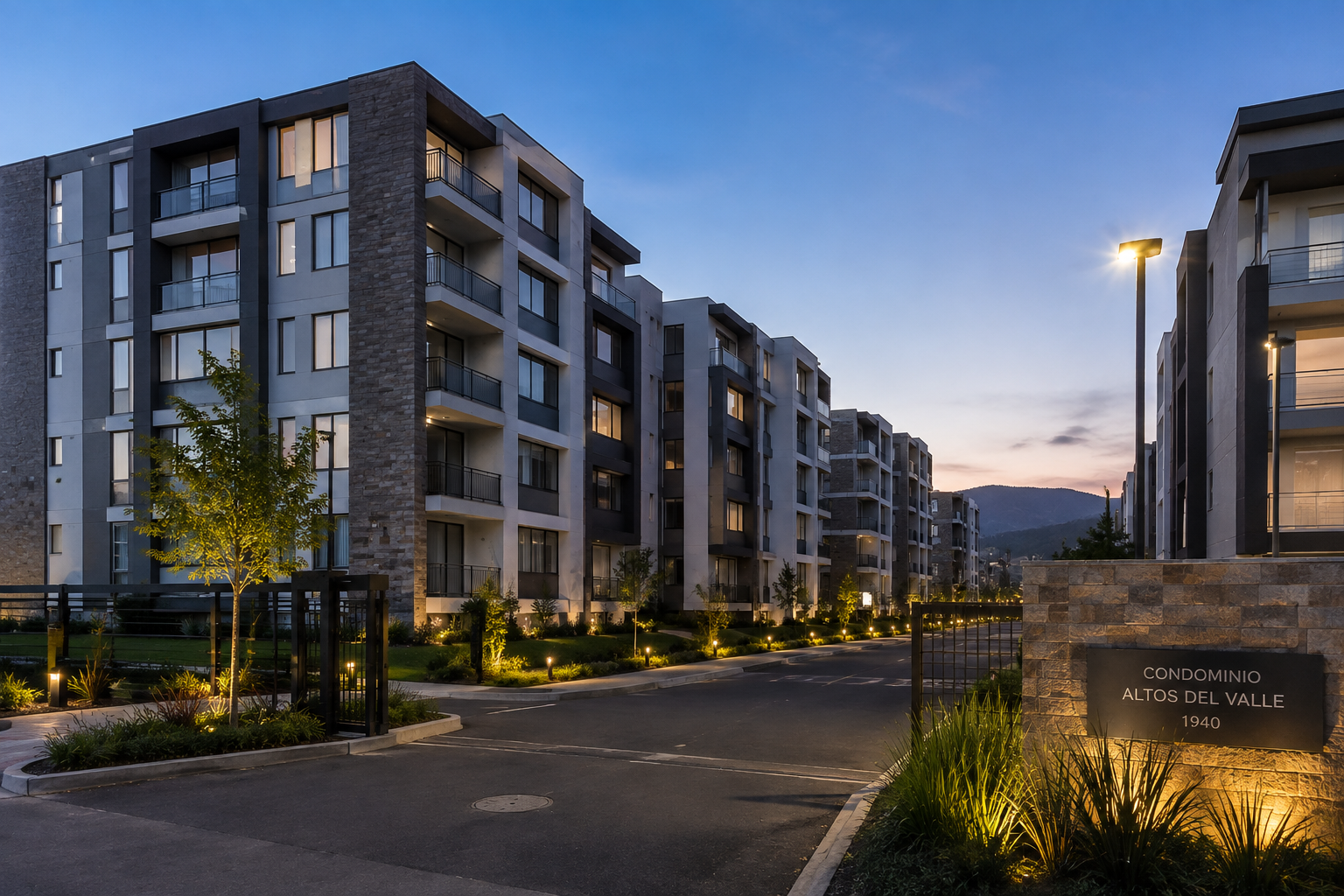 Edificio residencial con control de acceso